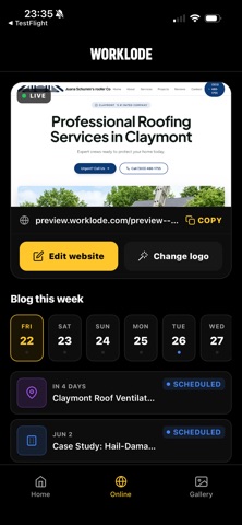 Worklode screenshot
