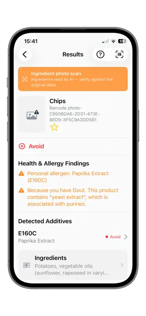 AdditiveGuard: E-Number Scan screenshot 3
