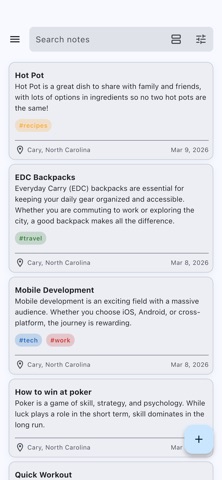 MemNote: Context-Aware Memory Screenshot 1 of 6