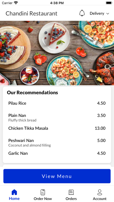 Chandini Restaurant, Screenshot