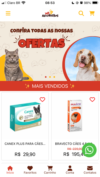 Screenshot 2 of Agrobichos Pet shop App