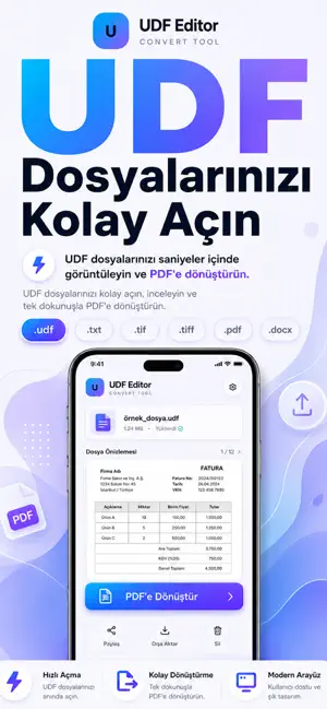 UDF dosya açma - UDF Editör screenshot 1