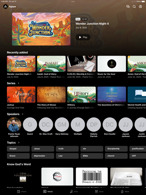 Agape Baptist Scottsboro iPad screenshot 2 - Education app
