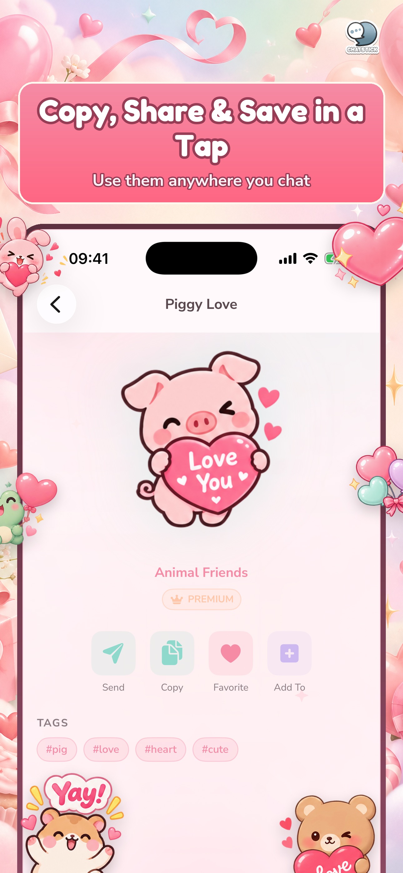 Screenshot 3 of Sweet Love Stickers Emojis
