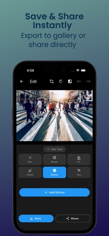 Cover - 사진 블러·모자이크 screenshot