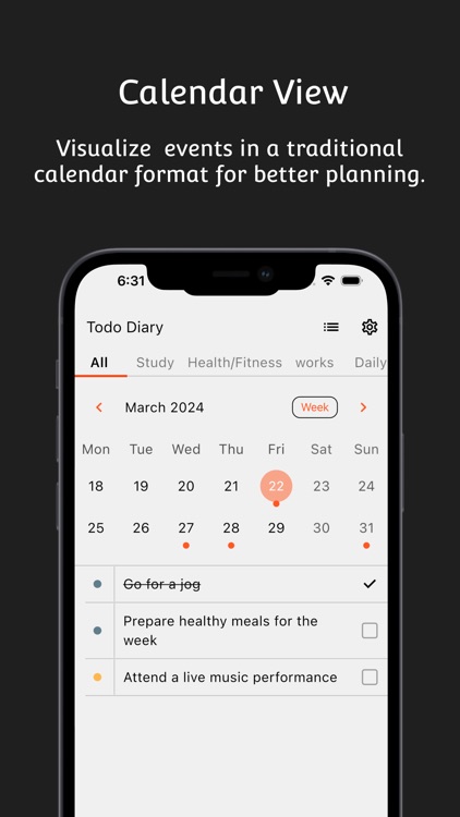 todo diary - simple todo list