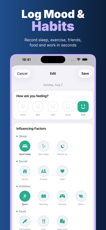 MoodLoop: Mood Tracker Journal screenshot