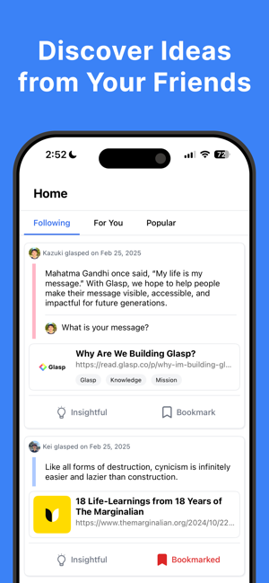 Glasp: Highlight the Internet Screenshot