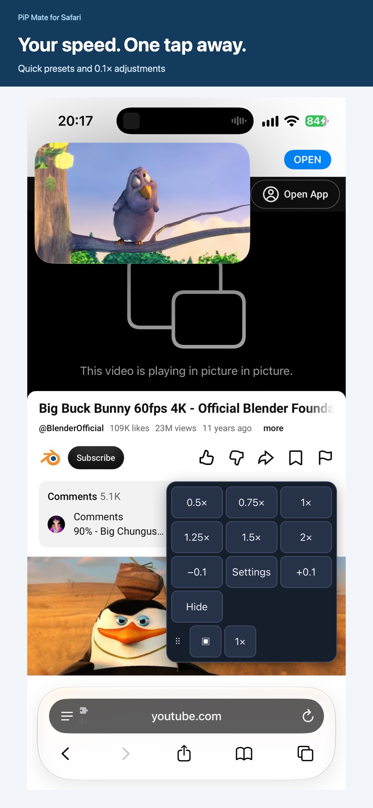 Screenshot 4 of PiP Mate for Safari