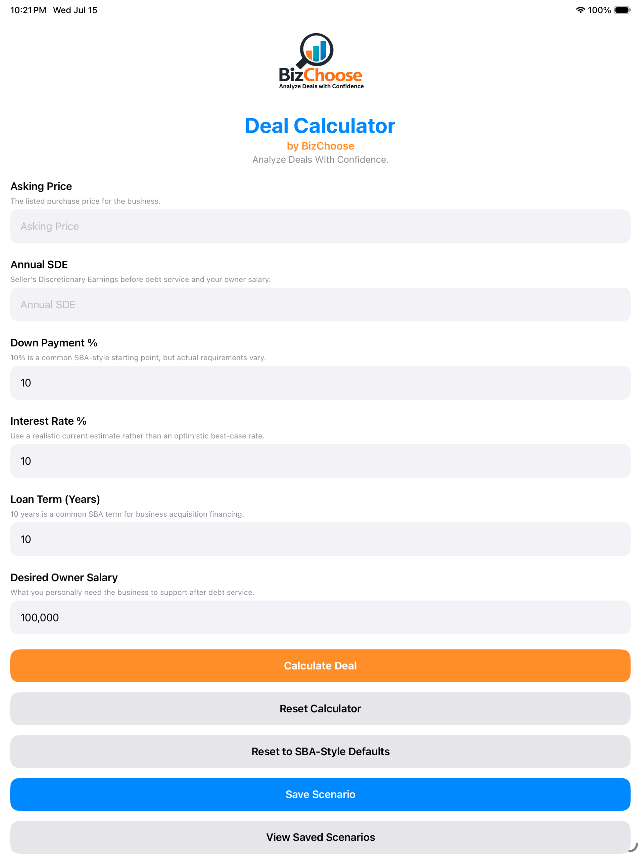 Business Deal Calculator screenshot 6