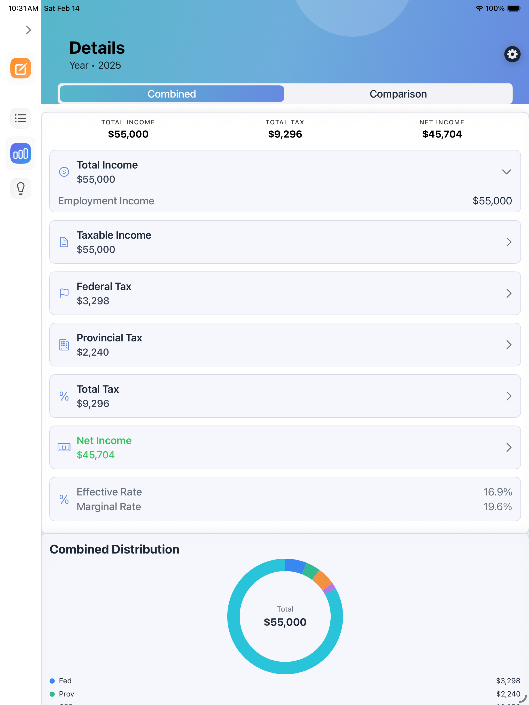Canada Income Tax Estimator screenshot 9