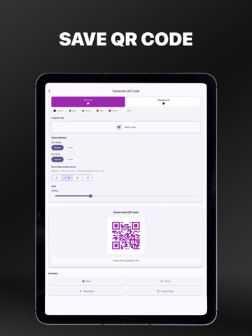 QR Code Reader & Scanner App. iPad screenshot