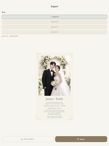 Wedding Card Maker: eCard iPad screenshot