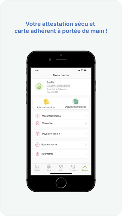 Mutuelle MGEN Espace personnel Screenshot