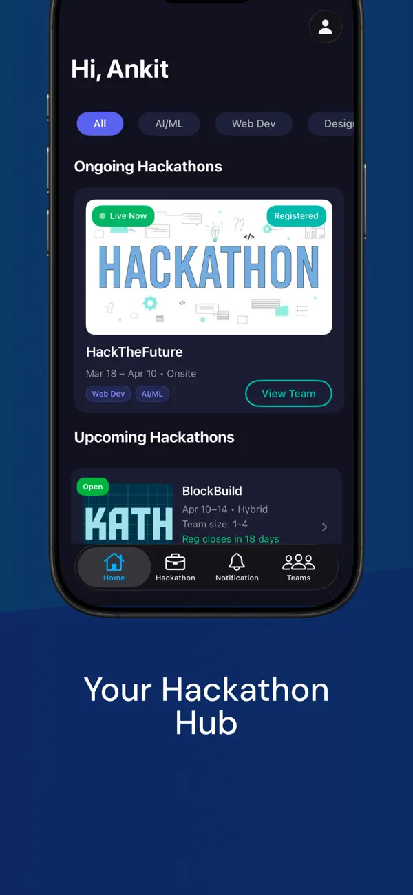 #3. HackMate (iOS) بواسطة: Manik Lakhanpal