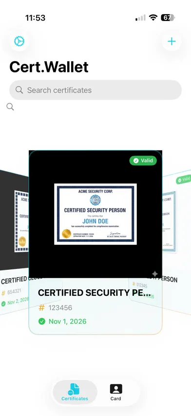 Cert.Wallet screenshot 3
