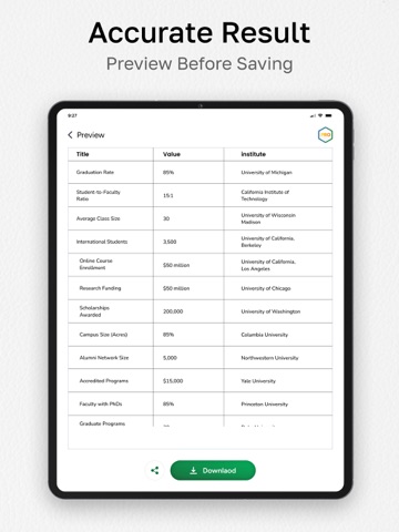 Word to Excel Converter iPad screenshot
