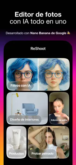 Captura de pantalla de ReShoot: Edita Fotos Con IA en iPhone 1