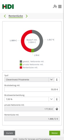 HDI VorsorgeNow screenshot