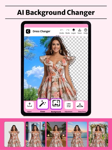 AI Women Fashion Photo Editor iPad screenshot