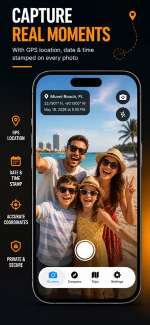 Travel Camera: GPS Map Compass screenshot 2