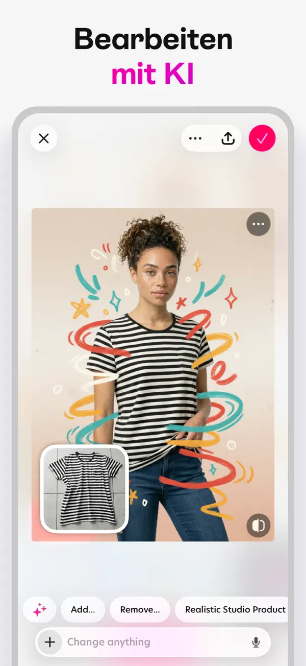 Bazaart: KI-Foto-Video-Editor iPhone App Screenshot 3 – Foto & Video