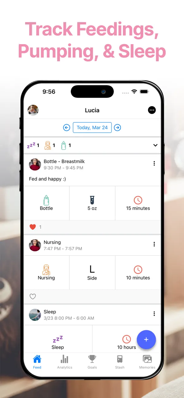 Screenshot #1 pour TinyTracks: Pumping Tracker
