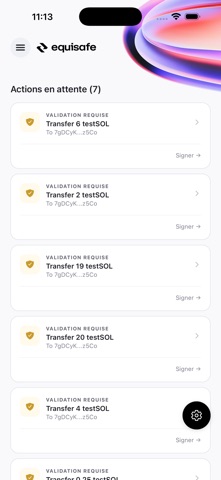 Equisafe screenshot