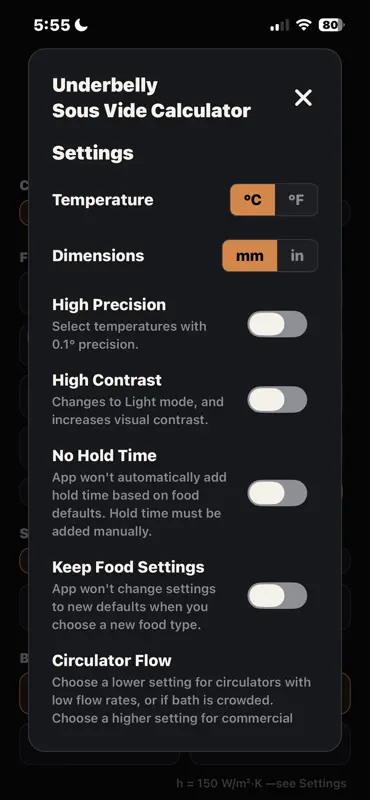 Underbelly Sous Vide Calc screenshot 6 of 9