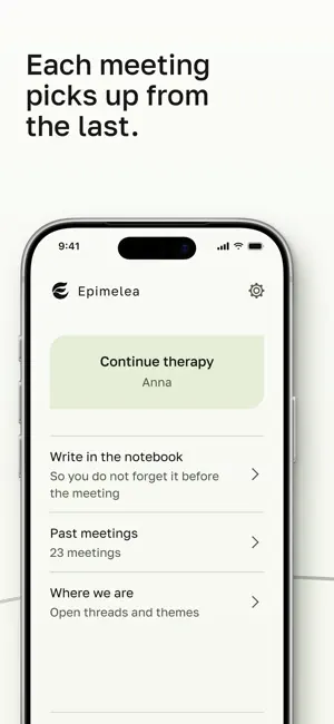 Epimelea: AI Therapist screenshot 2