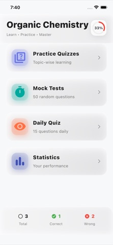 Organic Chemistry Practice Pro iPhone screenshot