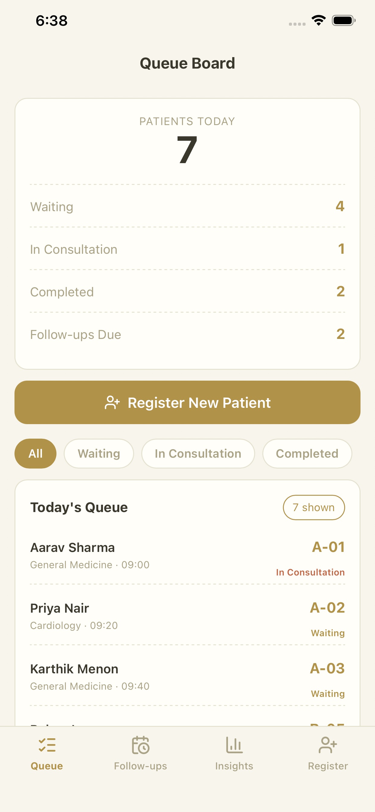 Screenshot 1 of ClinicFlow