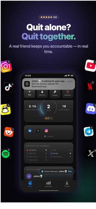 SelfBlock: Screen Time Blocker Screenshot 1 of 7