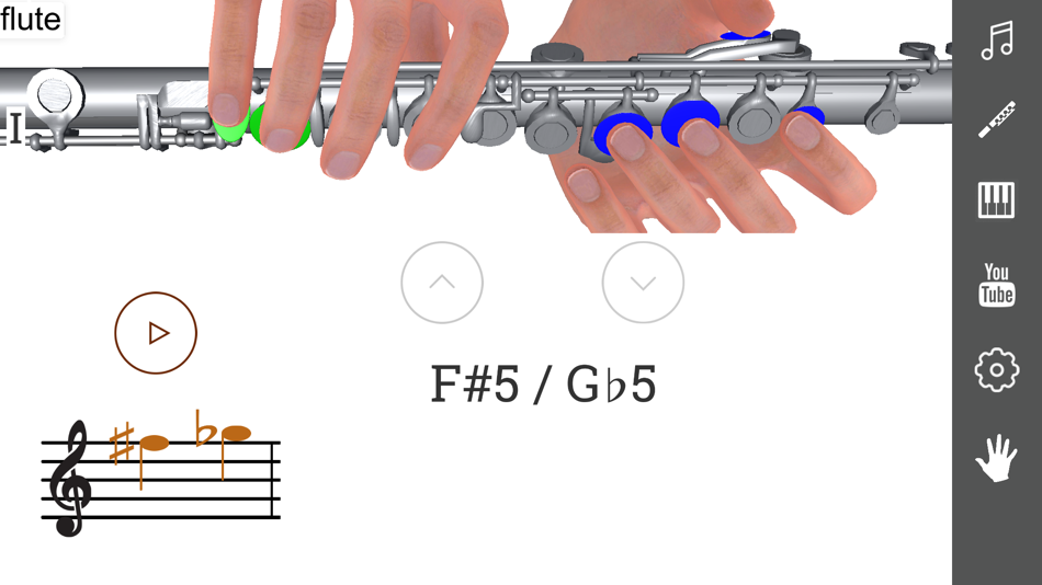 #1. 3D Flute Fingering Chart (iOS) 由: DENYS BELIAEV