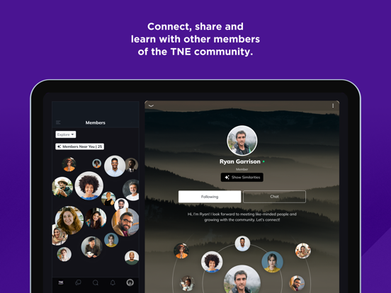 TNE Connect iPad screenshot 1 - Social Networking app