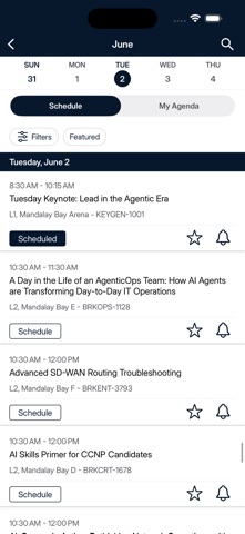 Cisco Events App iPhone screenshot