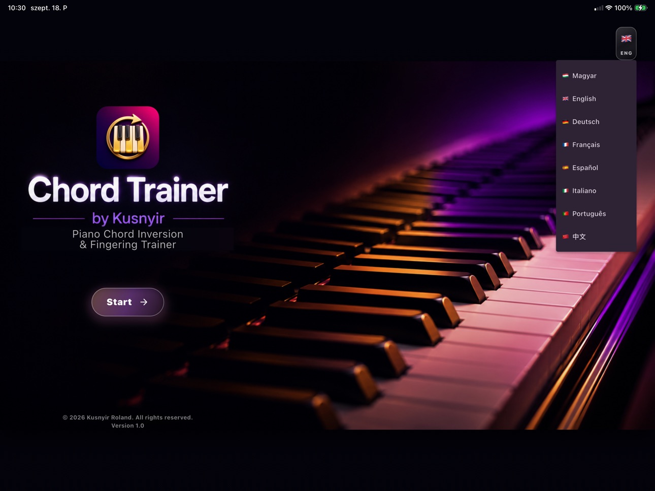 Screenshot 2 of Chord Trainer by Kusnyir