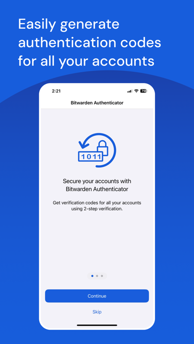 Bitwarden Authenticator Screenshot