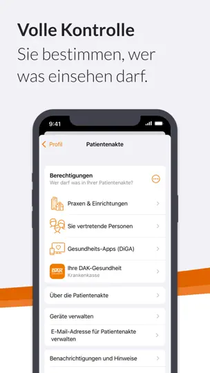 Screenshot von DAK EPA auf dem iPhone 5