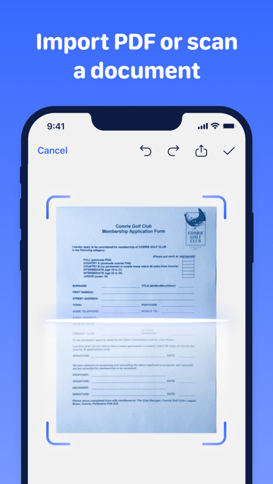 Fill and Sign: PDF form filler iPhone screenshot 3 - Utilities app