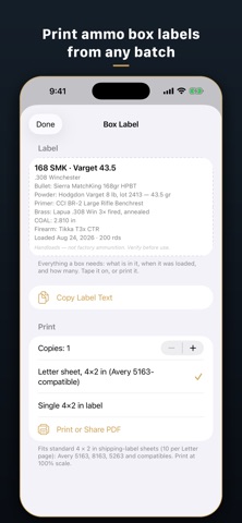 ReloadVault — Reloading Log screenshot