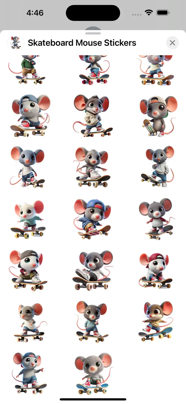 Screenshot #3 pour Skateboard Mouse Stickers