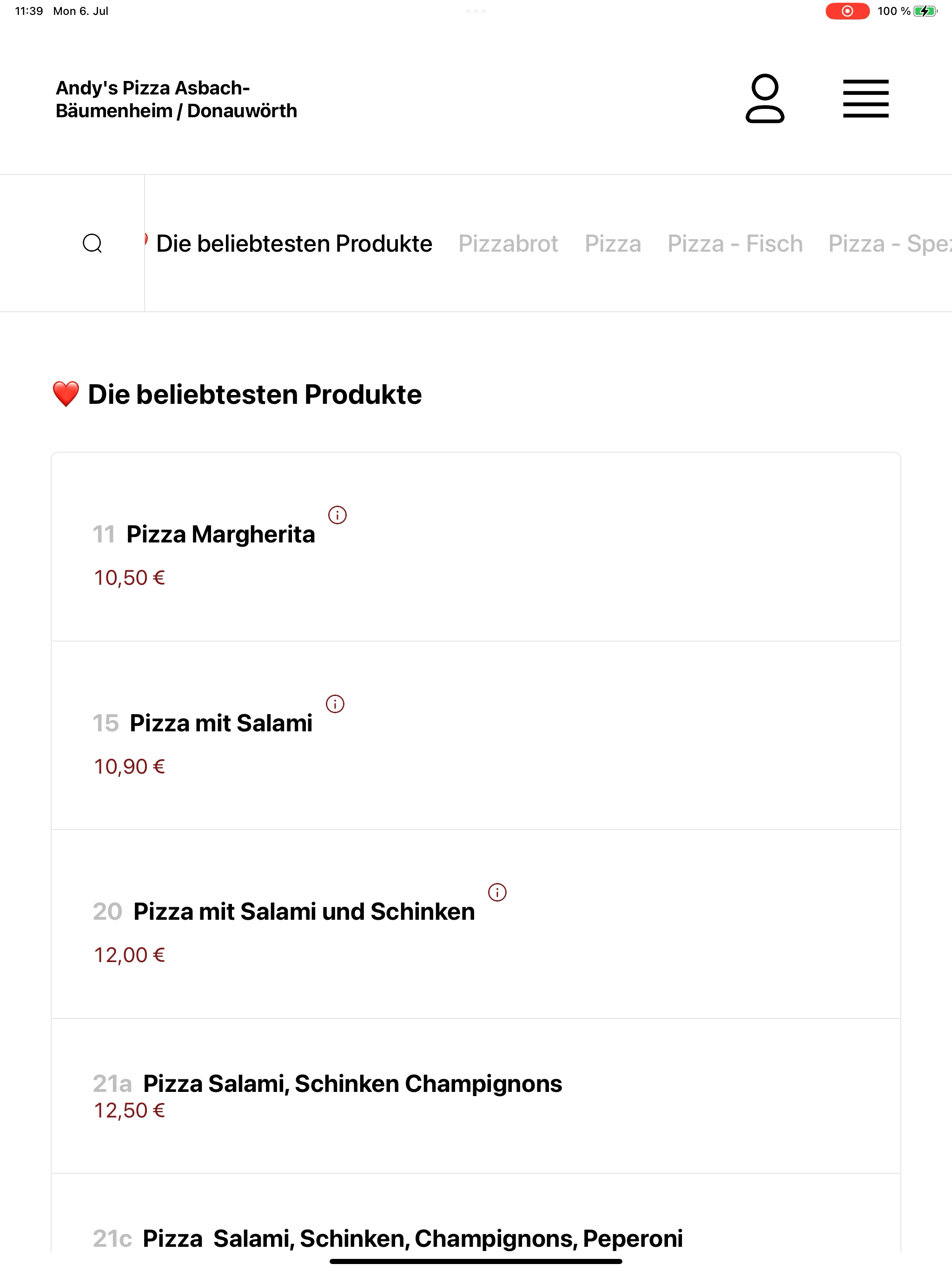 Andy's Pizza Asbach-Bäumenheim screenshot 14