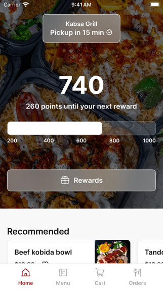 Kabsa Grill app screenshot
