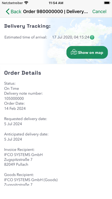 MyIFCO™ order app Screenshot