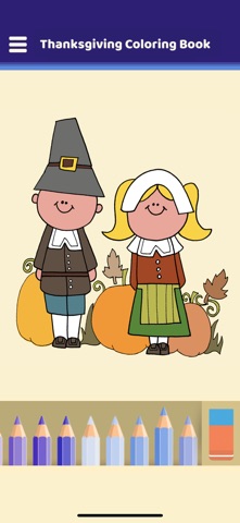 Thanksgiving Coloring Book iPhone screenshot
