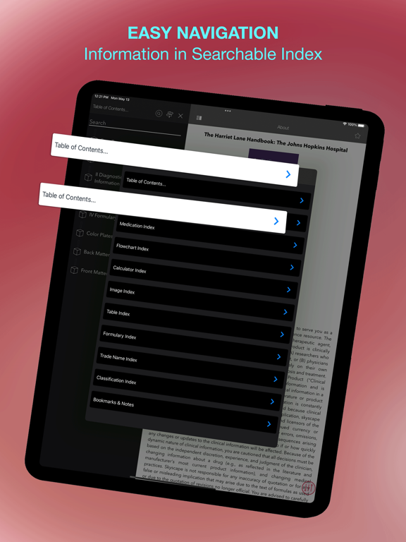Harriet Lane Handbook App iPad screenshot 6 - Medical app