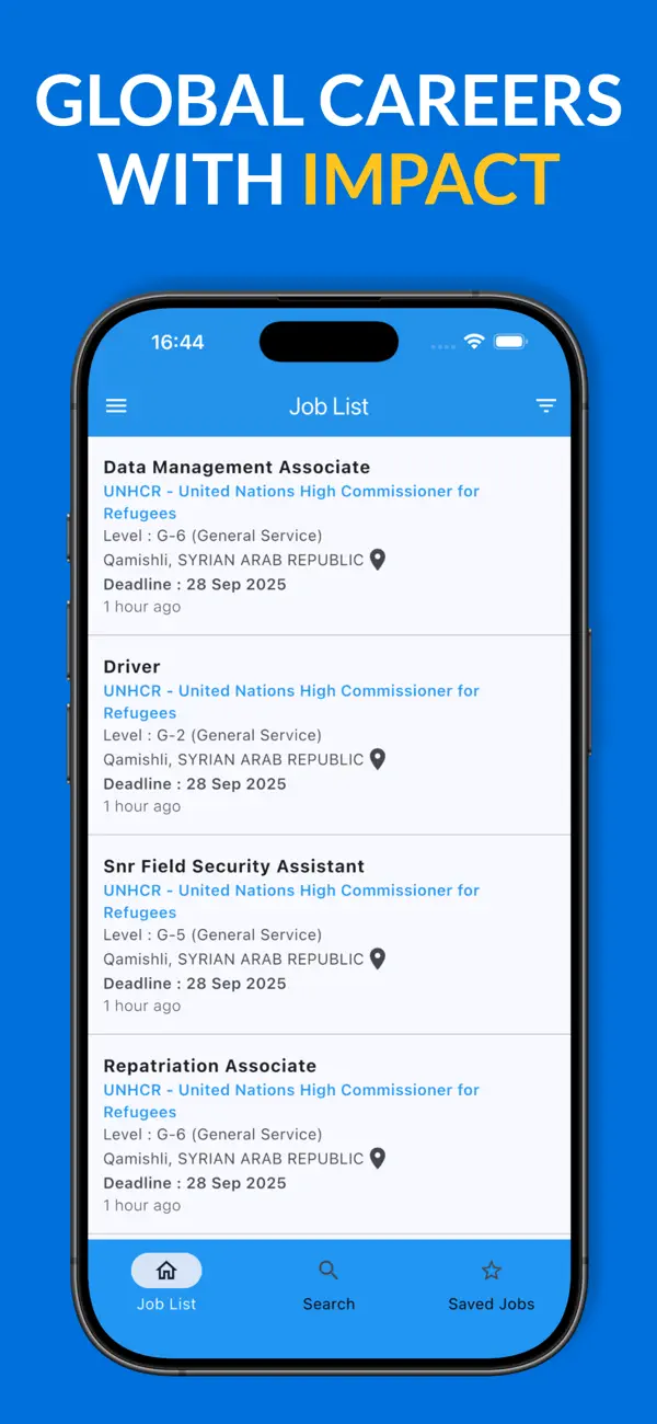 Screenshot #1 pour Emplois ONU & ONG