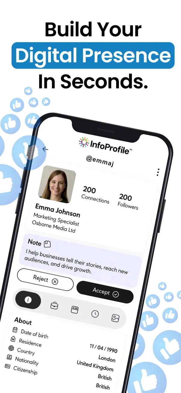 #3. InfoProfile: Digital Card (iOS) 由: Enso webworks private limited