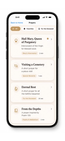 Holy Souls Novena iPhone screenshot